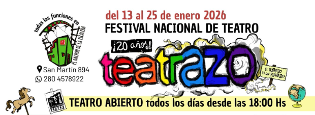 Puerto Madryn: Del 13 al 25 de enero llega la edici&oacute;n 20ma. del "Teatrazo" - Escena 1